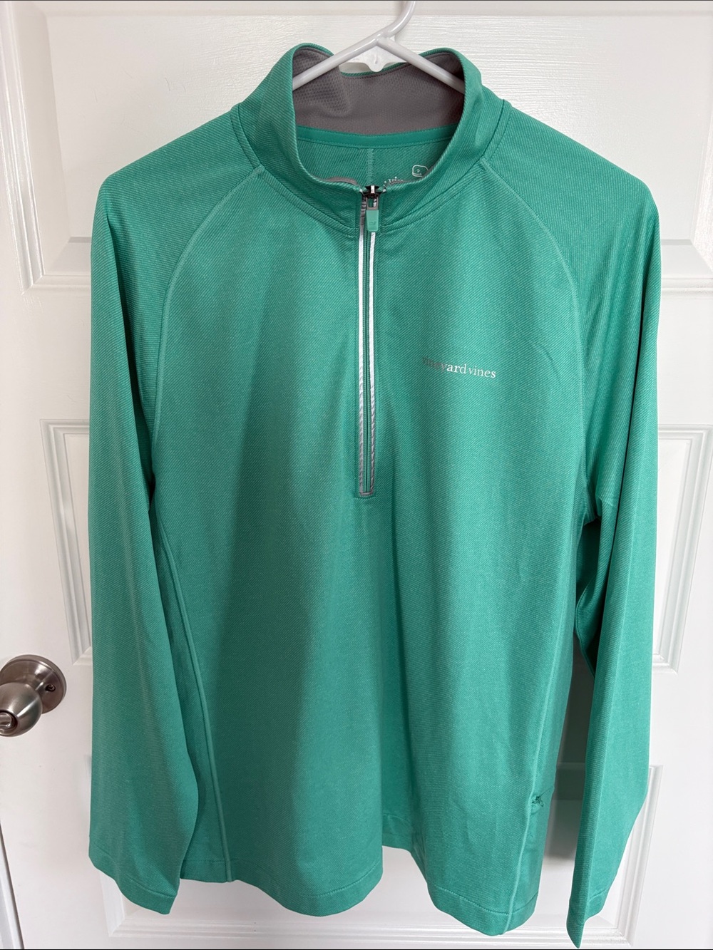 Vineyard Vines Teal Green Preformance  Quarter-Zip Pullover